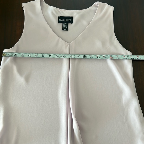 Frank Lyman Chiffom Sleeveless Top Tiered Ruffle Hem Women Soft Pink Size 10 - Picture 12 of 13